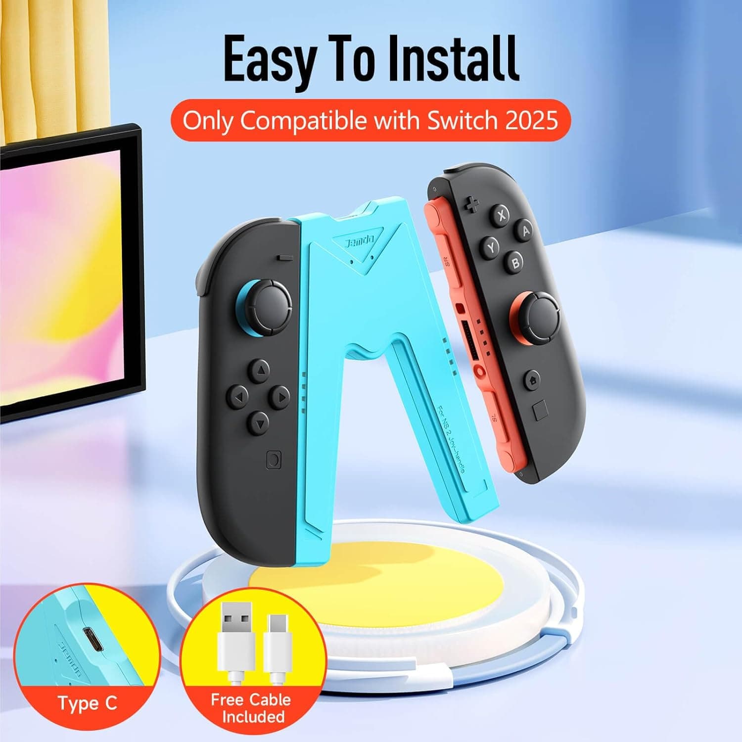 Jemdo for Switch 2 Joy-Con Charging Handle