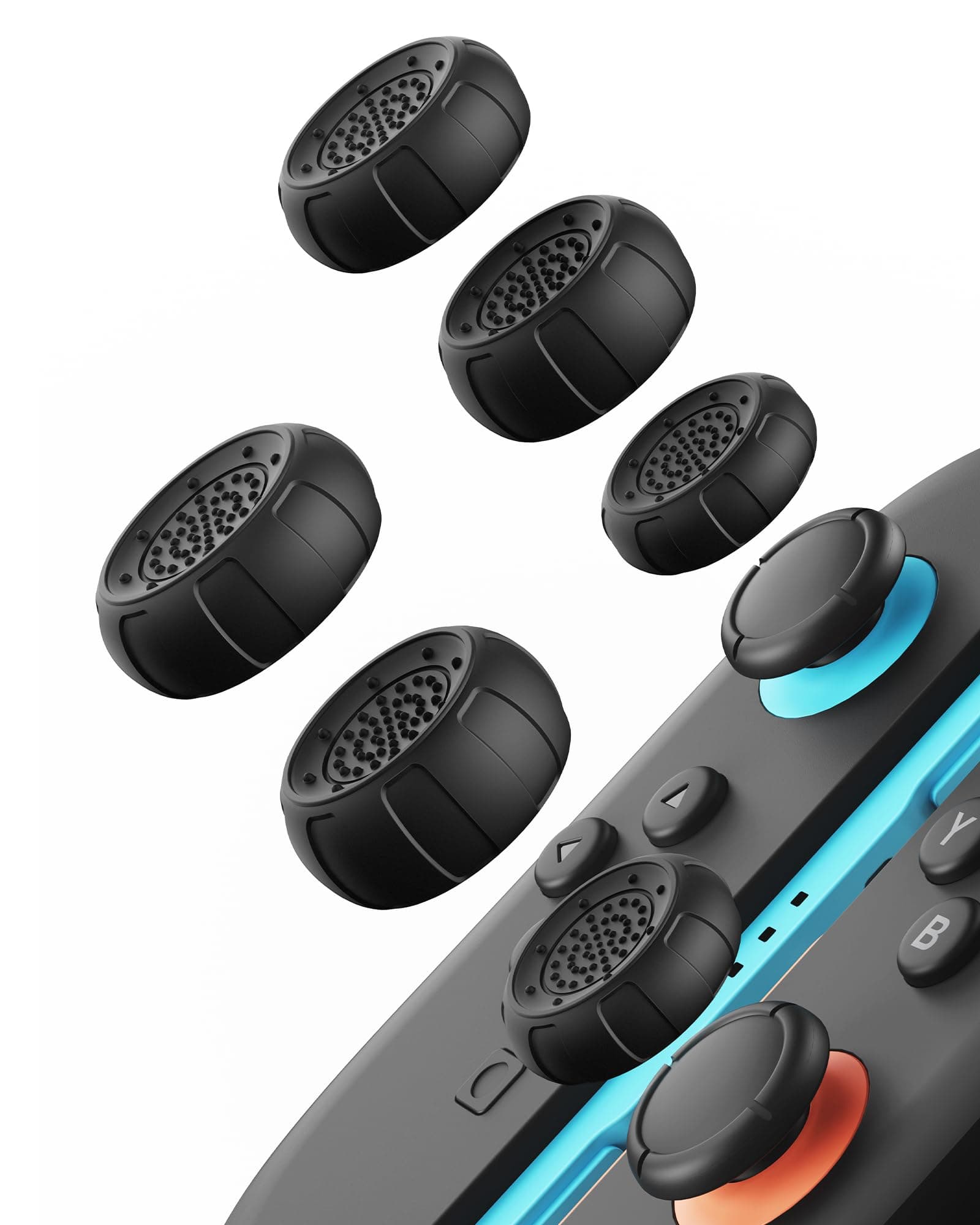 Jemdo 6-Piece Silicone Thumb Grip Set for Nintendo Switch 2 - Three Heights